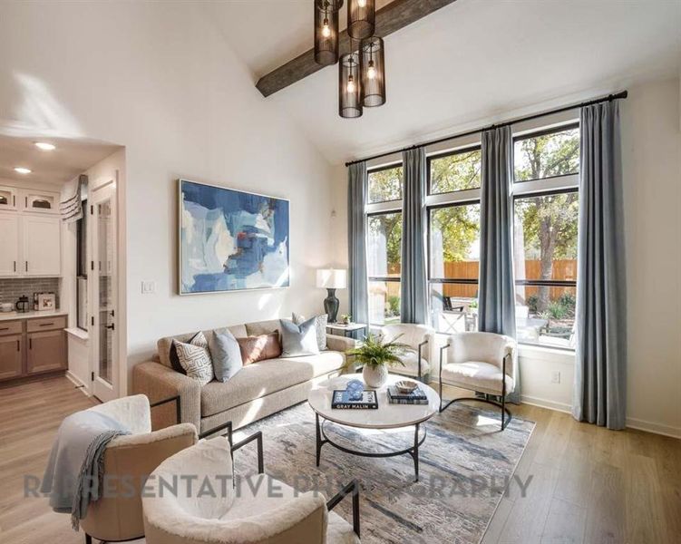 Furnished interior view inside a new home in Sonoma Verde: 60ft. lots, McLendon-Chisholm (Image 31).