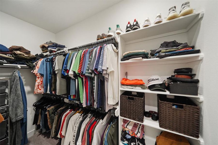 His closet on the right.