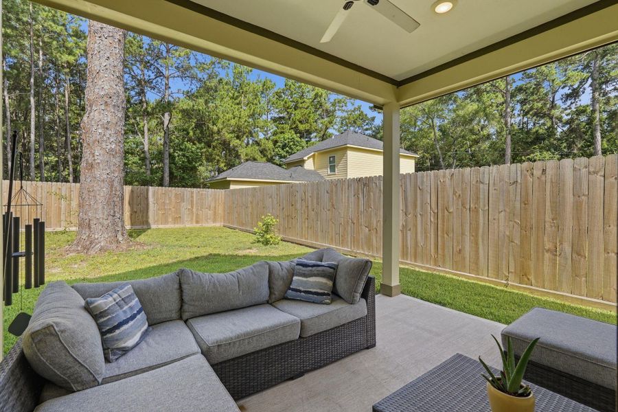 Exterior details and patio area of a home in , Conroe (Image 3). Exterior details and patio area of a home in , Conroe (Image 3).