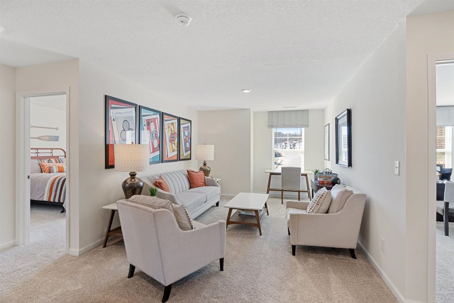 Representative furnished interior of a home built from the Hanover by D.R. Horton in Hillcrest Landing, McDonald (Image 13).