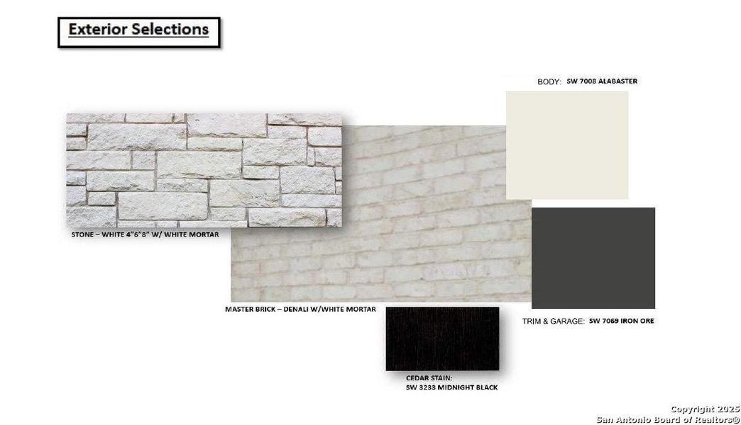 Sample of building materials used in homes in Homestead 75', Schertz (Image 30). Sample of building materials used in homes in Homestead 75', Schertz (Image 30).