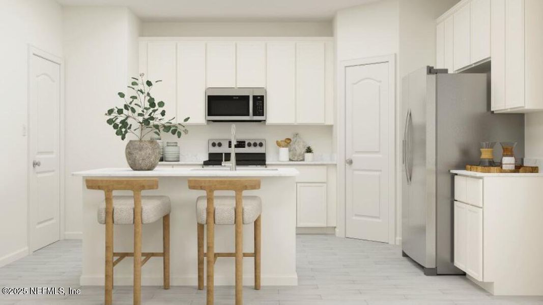Furnished interior view inside a new home in Silver Meadows at SilverLeaf: Silver Meadows 50s, St. Augustine (Image 22).