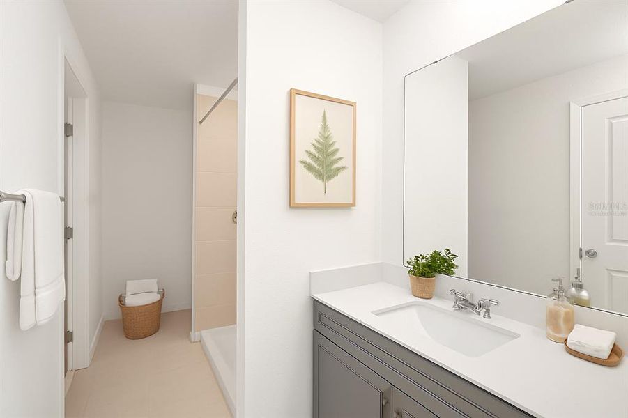 Furnished interior view inside a new home in Cypress Point at Lake Parker: The Estates, Lakeland (Image 14).