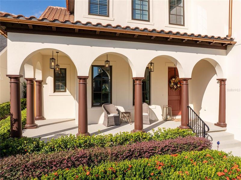 Exterior details and patio area of a home in Celebration - Island Village, Celebration (Image 3).