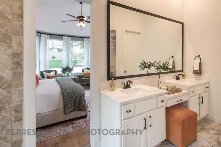 Furnished interior view inside a new home in Gateway Village - The Reserve: 50ft. lots, Denison (Image 17).