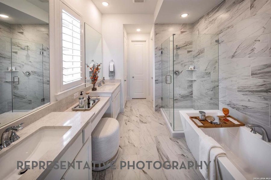 Furnished interior view inside a new home in Davis Ranch, San Antonio (Image 19). Furnished interior view inside a new home in Davis Ranch, San Antonio (Image 19).