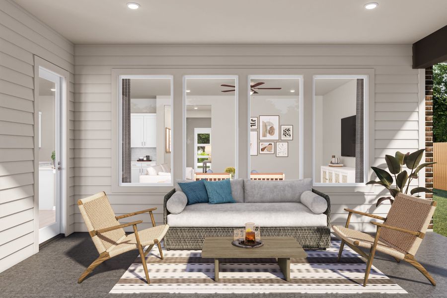 Representative exterior details of a home built from the Rainey by Tri Pointe Homes in Lariat, Liberty Hill (Image 3).