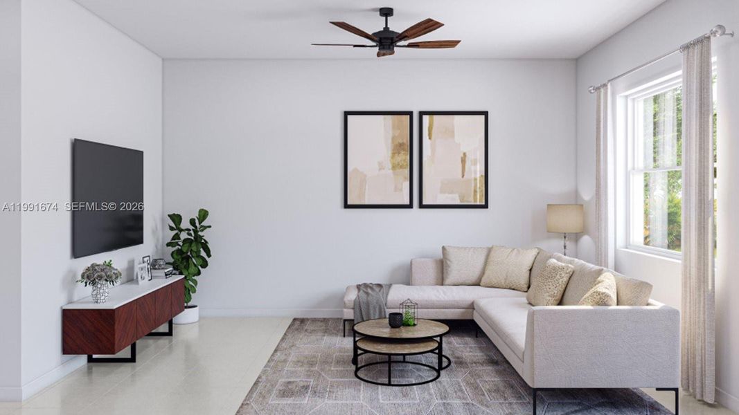 Furnished interior view inside a new home in Acacia Groves, Homestead (Image 5).