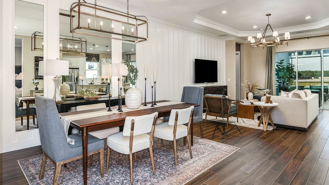 Representative furnished interior of a home built from the Lazio by Taylor Morrison in Esplanade at Westview, Kissimmee (Image 6).