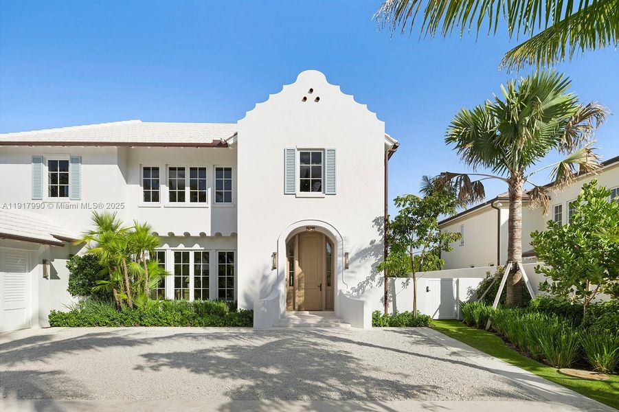 Front exterior of a new home in , Palm Beach, FL, highlighting curb appeal (Image 1). Front exterior of a new home in , Palm Beach, FL, highlighting curb appeal (Image 1).