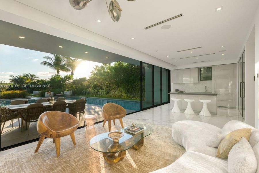 Furnished interior view inside a new home in , Miami Beach (Image 13). Furnished interior view inside a new home in , Miami Beach (Image 13).