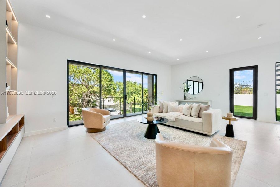 Furnished interior view inside a new home in , Miami (Image 11).