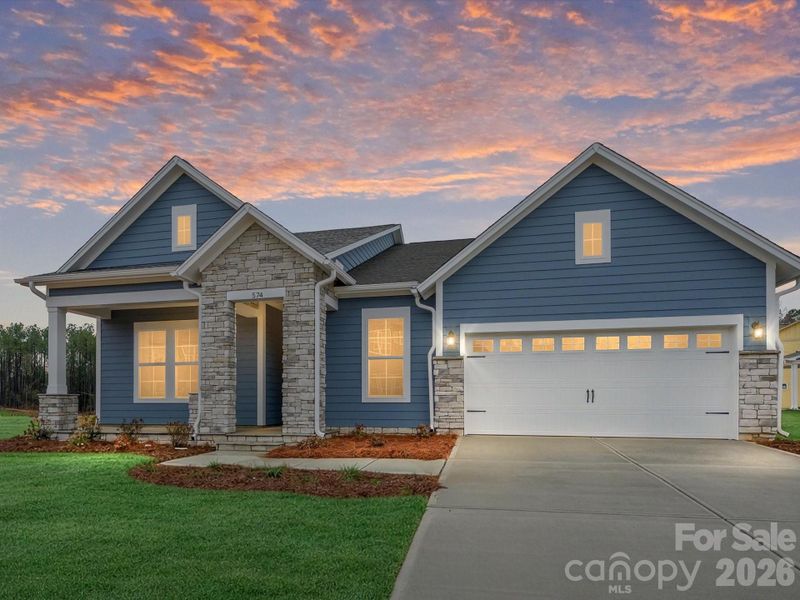 Front exterior of a new home in Hardy Pond, Rock Hill, SC, highlighting curb appeal (Image 20).