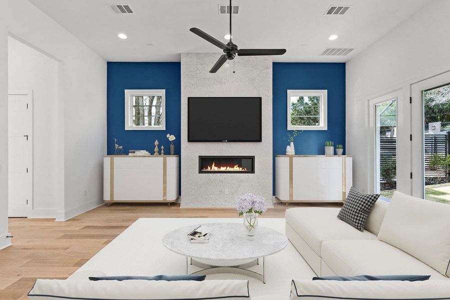 Furnished interior view inside a new home in Spyglass, Austin (Image 12).