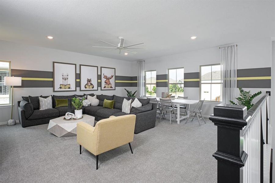 Furnished interior view inside a new home in Villages of Hurricane Creek, Anna (Image 8). Furnished interior view inside a new home in Villages of Hurricane Creek, Anna (Image 8).