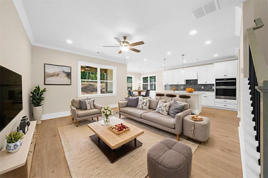 Furnished interior view inside a new home in , Flowery Branch (Image 7).