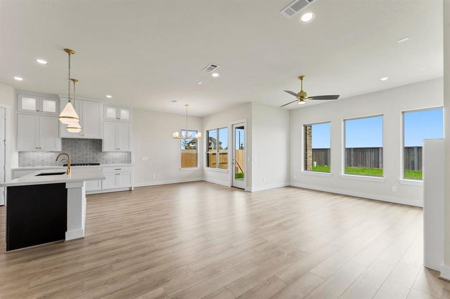 Breakfast Area Open to the Kitchen and Family Room