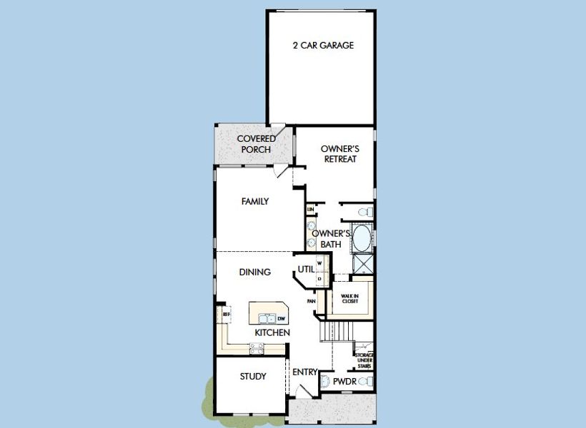 2D floor plan layout for the The Melford by David Weekley Homes in Elyson 40', Katy, TX (Image 4). 2D floor plan layout for the The Melford by David Weekley Homes in Elyson 40', Katy, TX (Image 4).