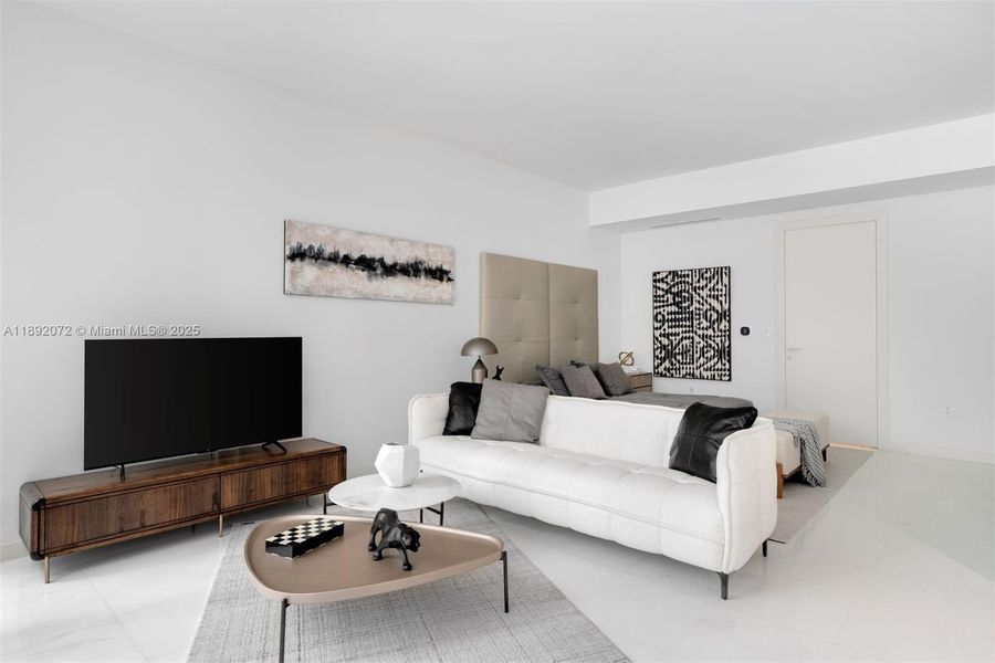 Furnished interior view inside a new home in Aston Martin Residences, Miami (Image 8).