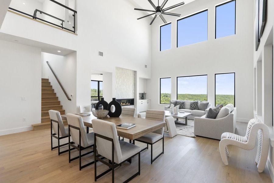 Furnished interior view inside a new home in Milky Way at River Place, Austin (Image 20). Furnished interior view inside a new home in Milky Way at River Place, Austin (Image 20).