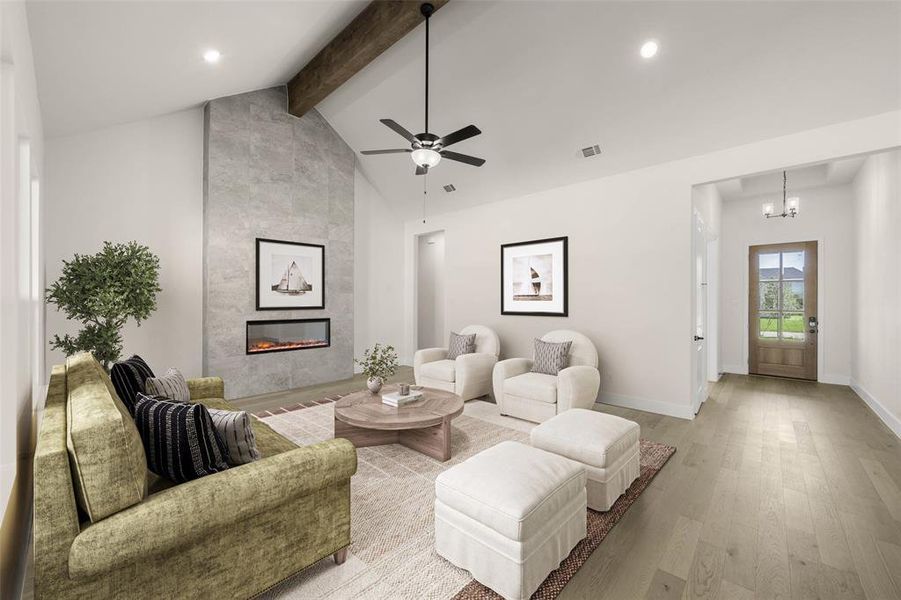 Furnished interior view inside a new home in The Ranch at Stone Hill, Waxahachie (Image 10).