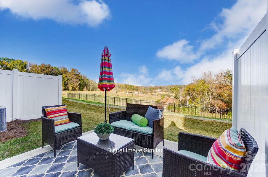 Exterior details and patio area of a home in Bailey Run, Charlotte (Image 4).
