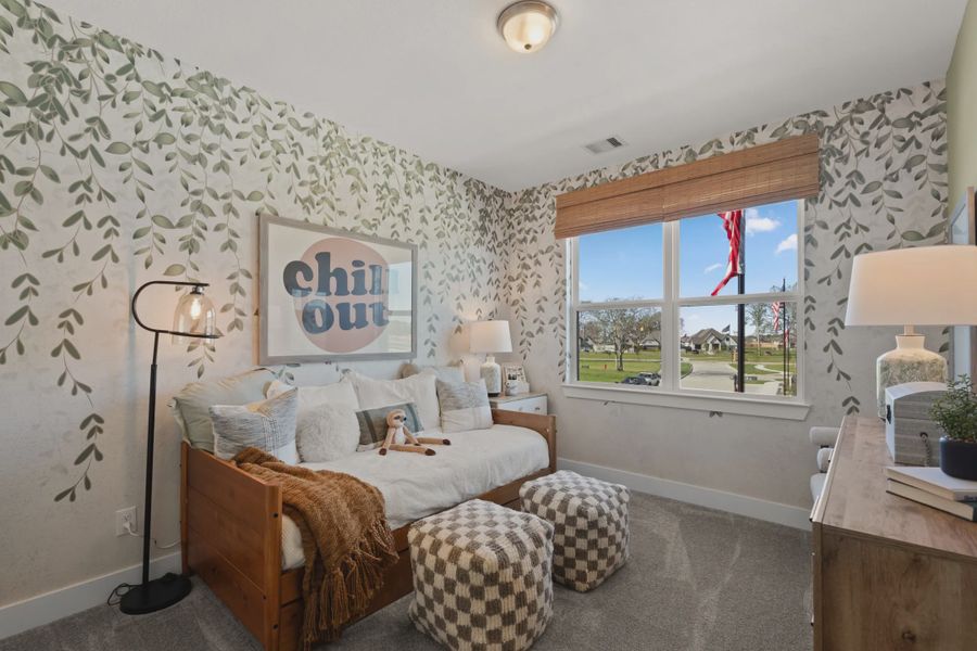 Representative furnished interior of a home built from the Pebble Beach by Chesmar Homes in Riceland Alley Loads, Mont Belvieu (Image 11).