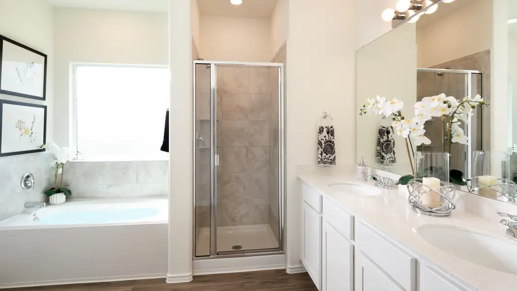 Furnished interior view inside a new home in Meadowlark Preserve, Pflugerville (Image 3).