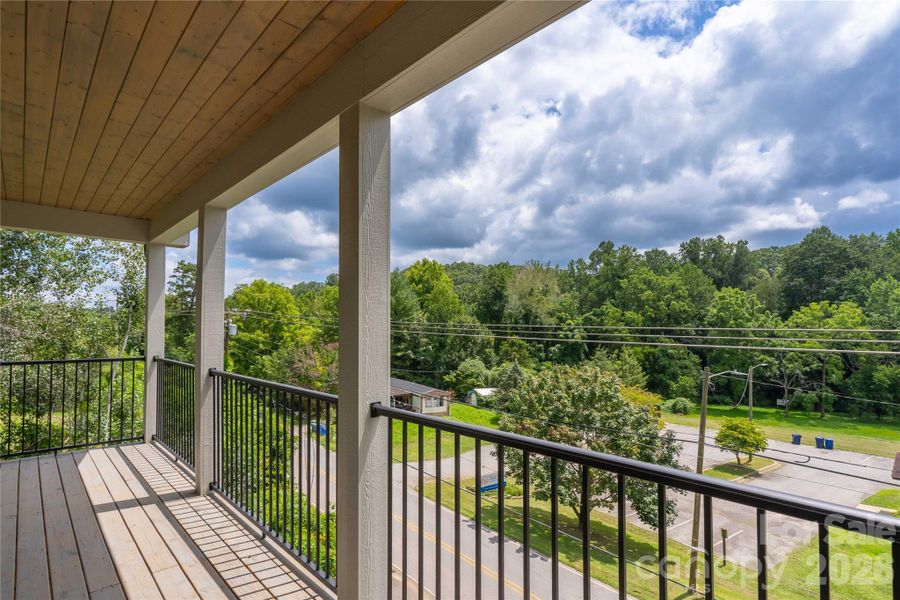 Exterior details and patio area of a home in , Asheville (Image 24).