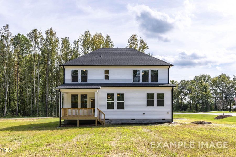 Front exterior of a new home in Stagecoach Corner, Mebane, NC, highlighting curb appeal (Image 54). Front exterior of a new home in Stagecoach Corner, Mebane, NC, highlighting curb appeal (Image 54).