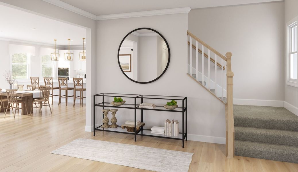 Photo representation of the Henderson plan. Colors, finishes and options will vary.