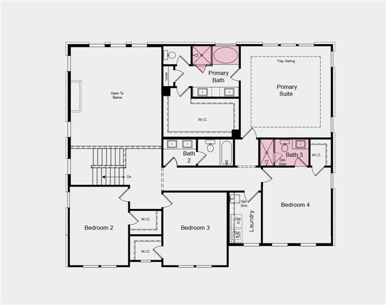 2D floor plan layout of this home in Stratford Hills, Ball Ground, GA (Image 4).