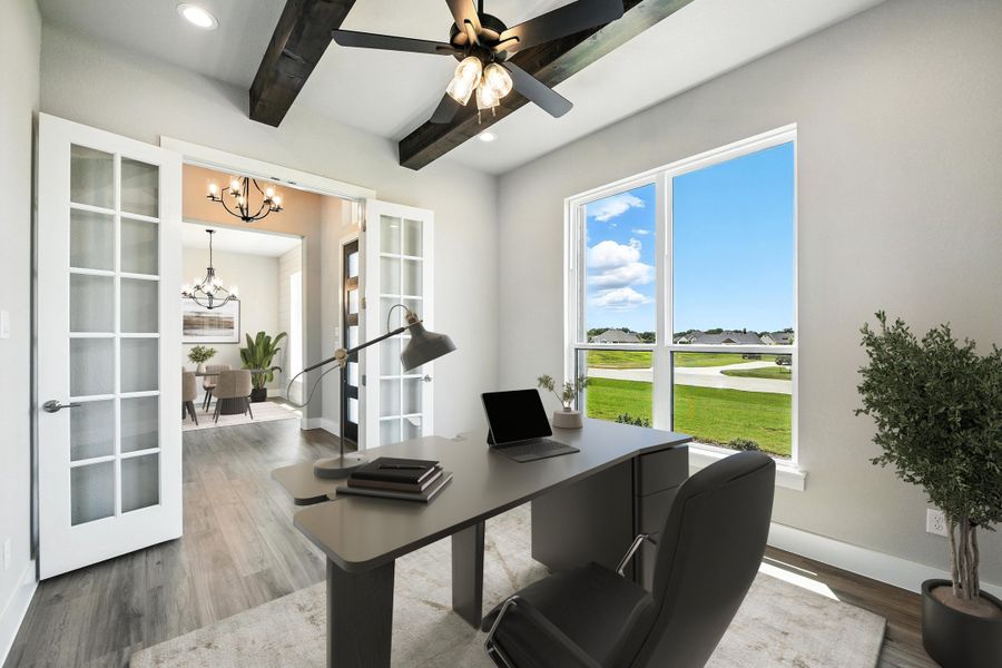 Representative furnished interior of a home built from the The Baytown by Kenmark Homes in Aledo Heights - Aledo ISD, Aledo (Image 5).