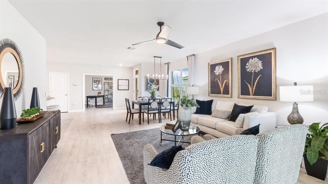 Furnished interior view inside a new home in Halifax Plantation Villas, Ormond Beach (Image 7).
