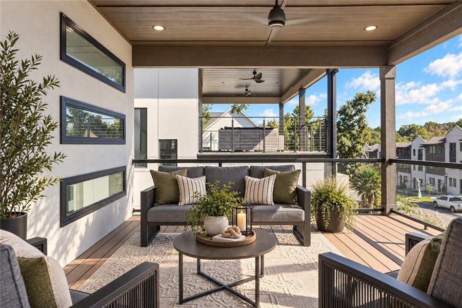 Exterior details and patio area of a home in , Atlanta (Image 22).