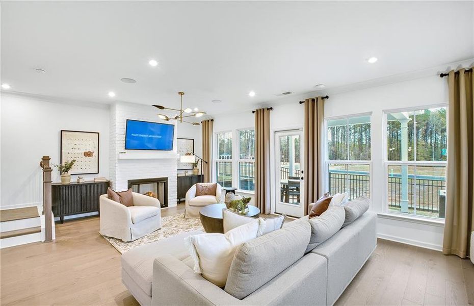 Furnished interior view inside a new home in Adler Springs, Powder Springs (Image 9). Furnished interior view inside a new home in Adler Springs, Powder Springs (Image 9).