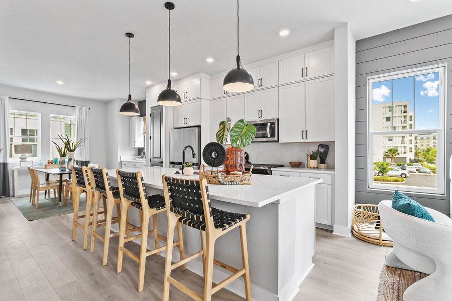 Representative furnished interior of a home built from the The Carsten II by David Weekley Homes in Apex at Seminole Heights, Tampa (Image 5).