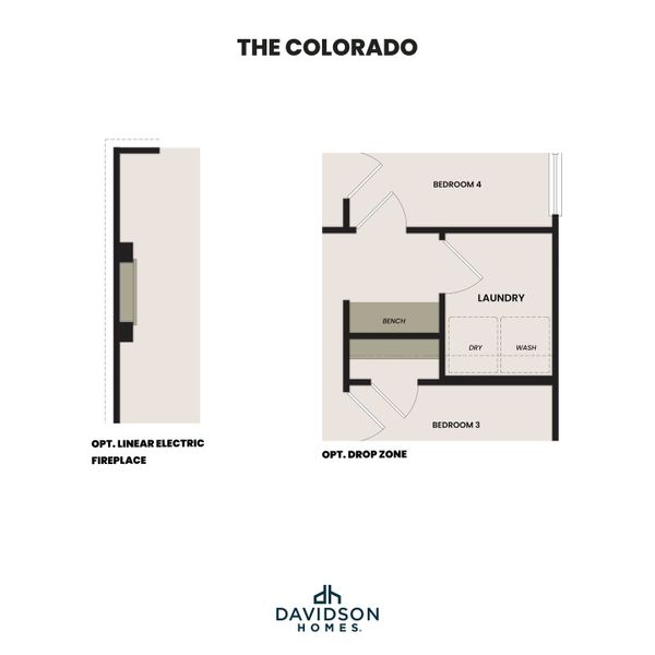 2D floor plan layout for the The Colorado F by Davidson Homes LLC in Heartland, Heartland, TX (Image 3).