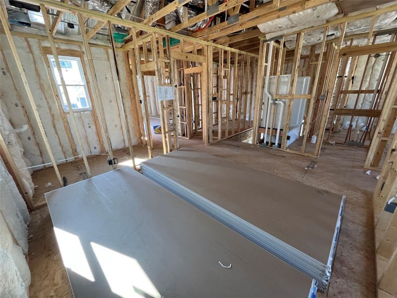 In-progress construction of a new home in The Cottages at Lariat, Liberty Hill, TX (Image 11).