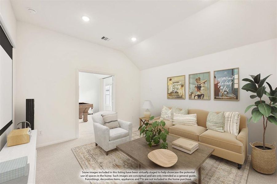 Furnished interior view inside a new home in Willow Wood, McKinney (Image 30).