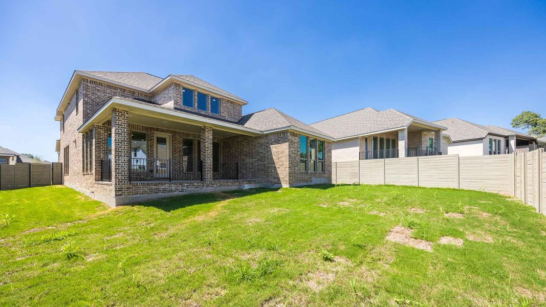 Exterior details and patio area of a home in Wolf Ranch, Georgetown (Image 3).