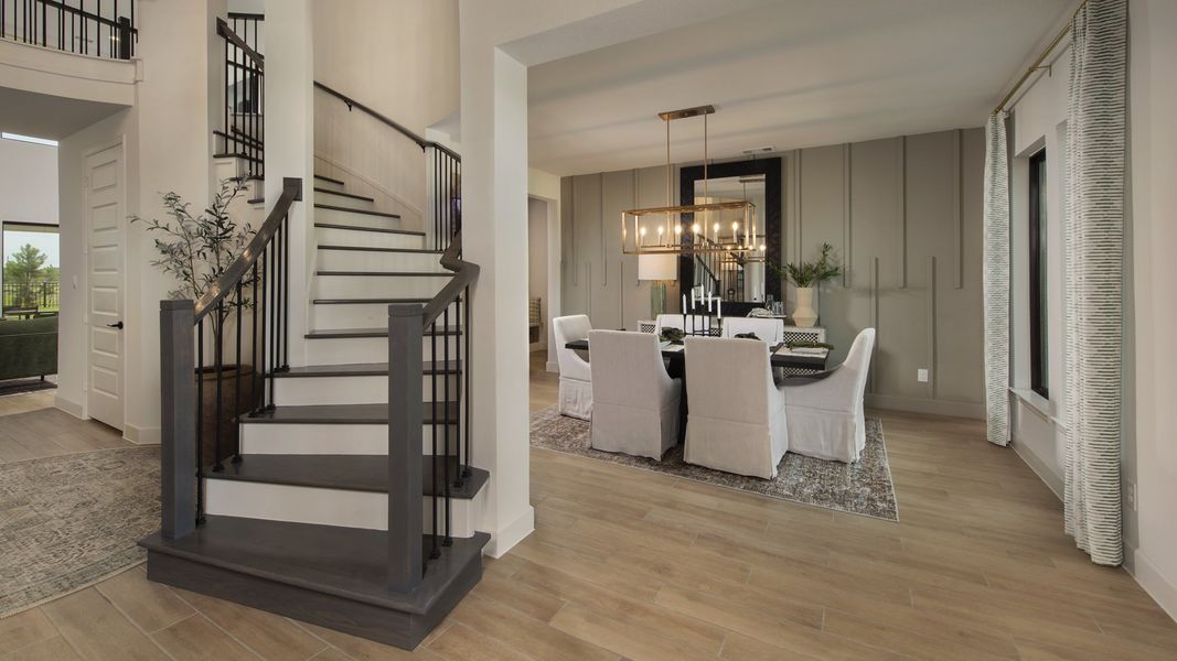 Furnished interior view inside a new home in Legacy Prairie at Katy Court, Katy (Image 6). Furnished interior view inside a new home in Legacy Prairie at Katy Court, Katy (Image 6).