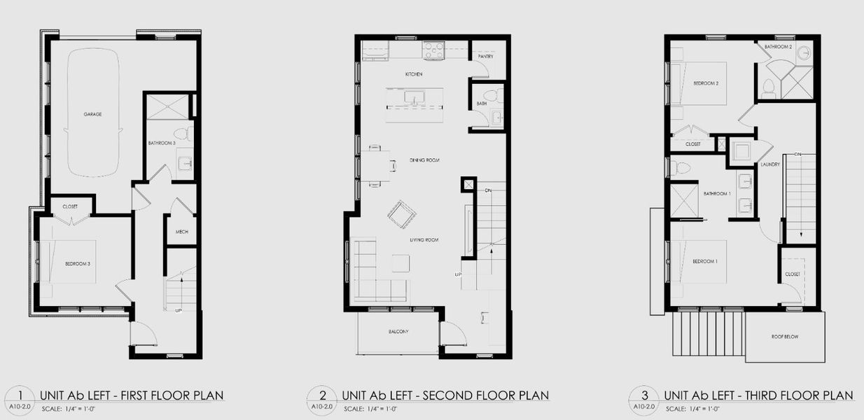2D floor plan layout for the Unit A-b by Cityscape Housing in Towns at Scholars Landing, Atlanta, GA (Image 1).