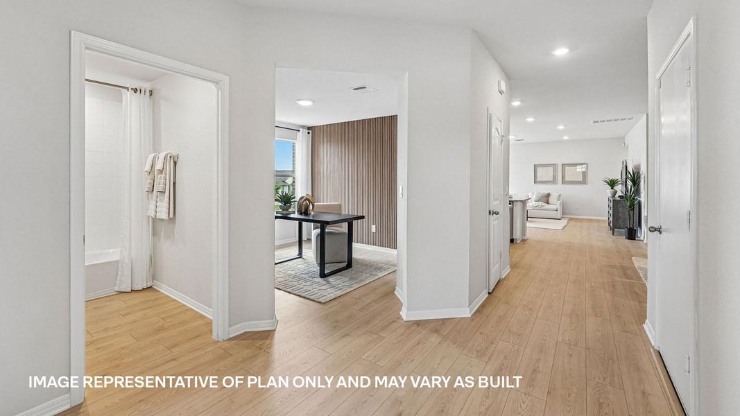 Furnished interior view inside a new home in Carillon, Manor (Image 3).