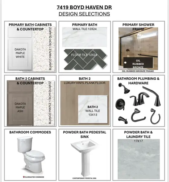 Sample of building materials used in homes in Easton Park, Austin (Image 29).