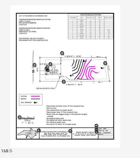 Septic Layout Lot 13