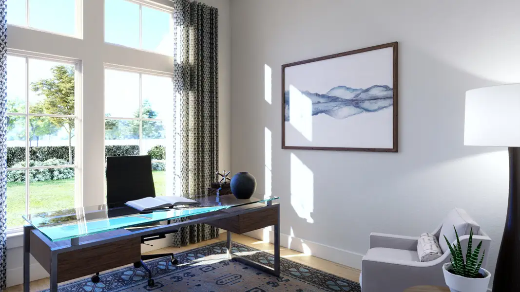 Representative furnished interior of a home built from the Ashland III by Southgate Homes in Eliana, McKinney (Image 14).
