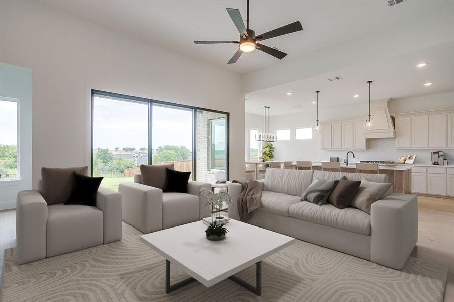 Furnished interior view inside a new home in Talon Hills, Fort Worth (Image 8). Furnished interior view inside a new home in Talon Hills, Fort Worth (Image 8).