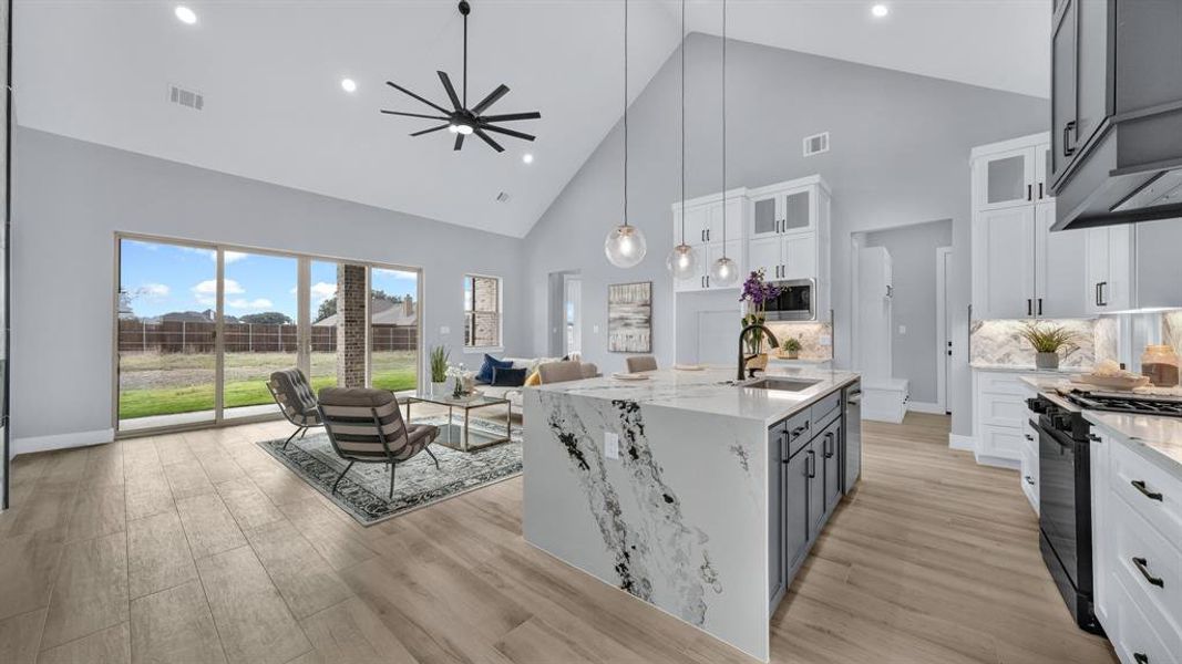 Furnished interior view inside a new home in , Weatherford (Image 38).