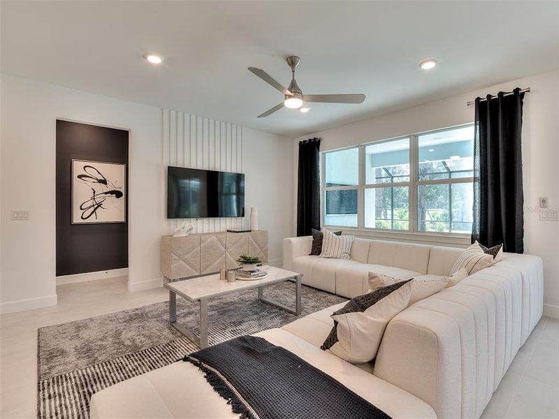 Furnished interior view inside a new home in Shores at Stillwater, Englewood (Image 11). Furnished interior view inside a new home in Shores at Stillwater, Englewood (Image 11).